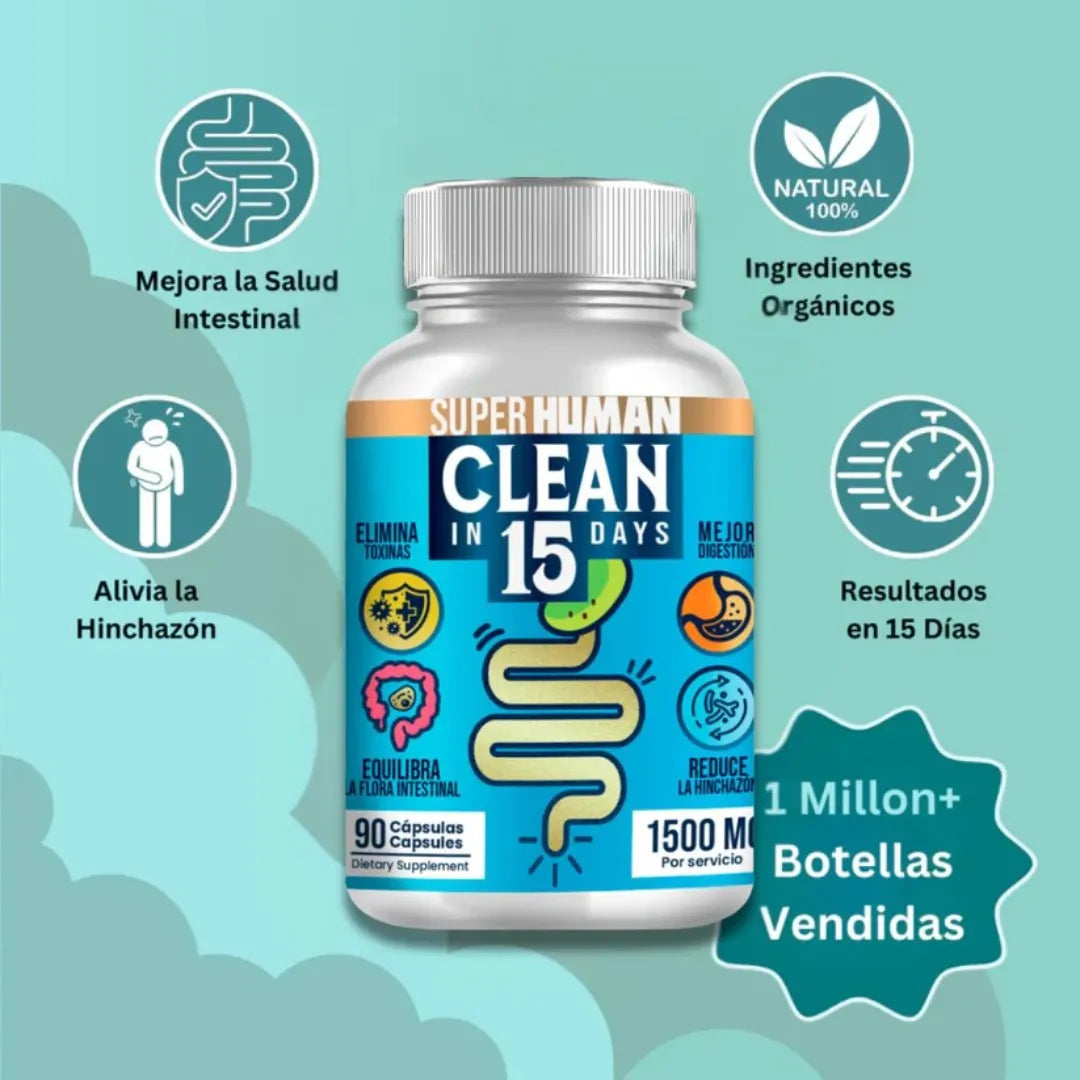 Clean15™ Limpieza Completa Estomacal en 15 días + ENVÍO GRATIS 📦